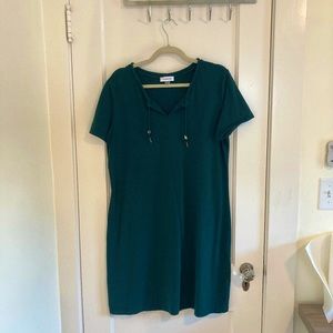 COPY - NWOT GREEN - Calvin Klein Sporty Cotton Dress - gorgeous forest green - …